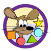 Shape theme icon, mouse with shapes